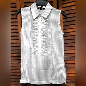Olivaceous sleeveless Blouse